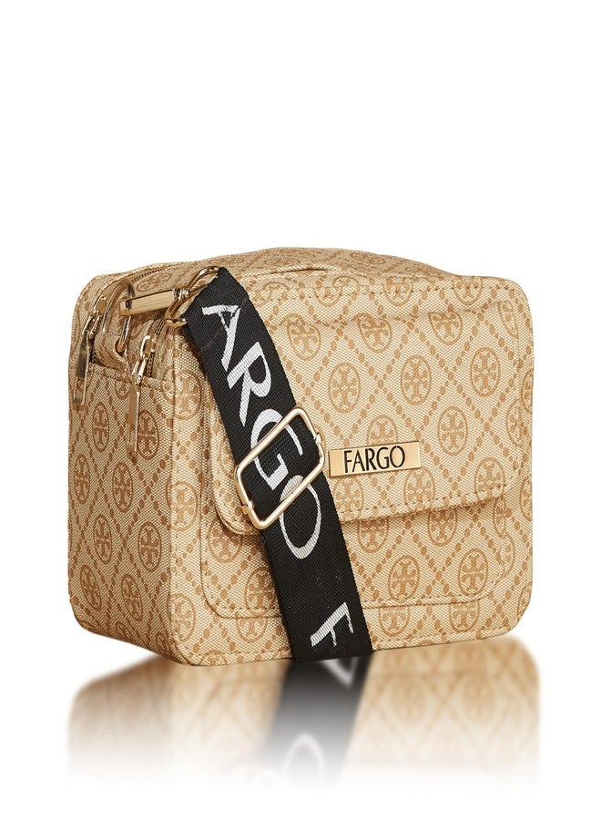 Fargo Stylish Textured Sling Bag for Women Ladies purse for women & girls (Beige) - Image 1